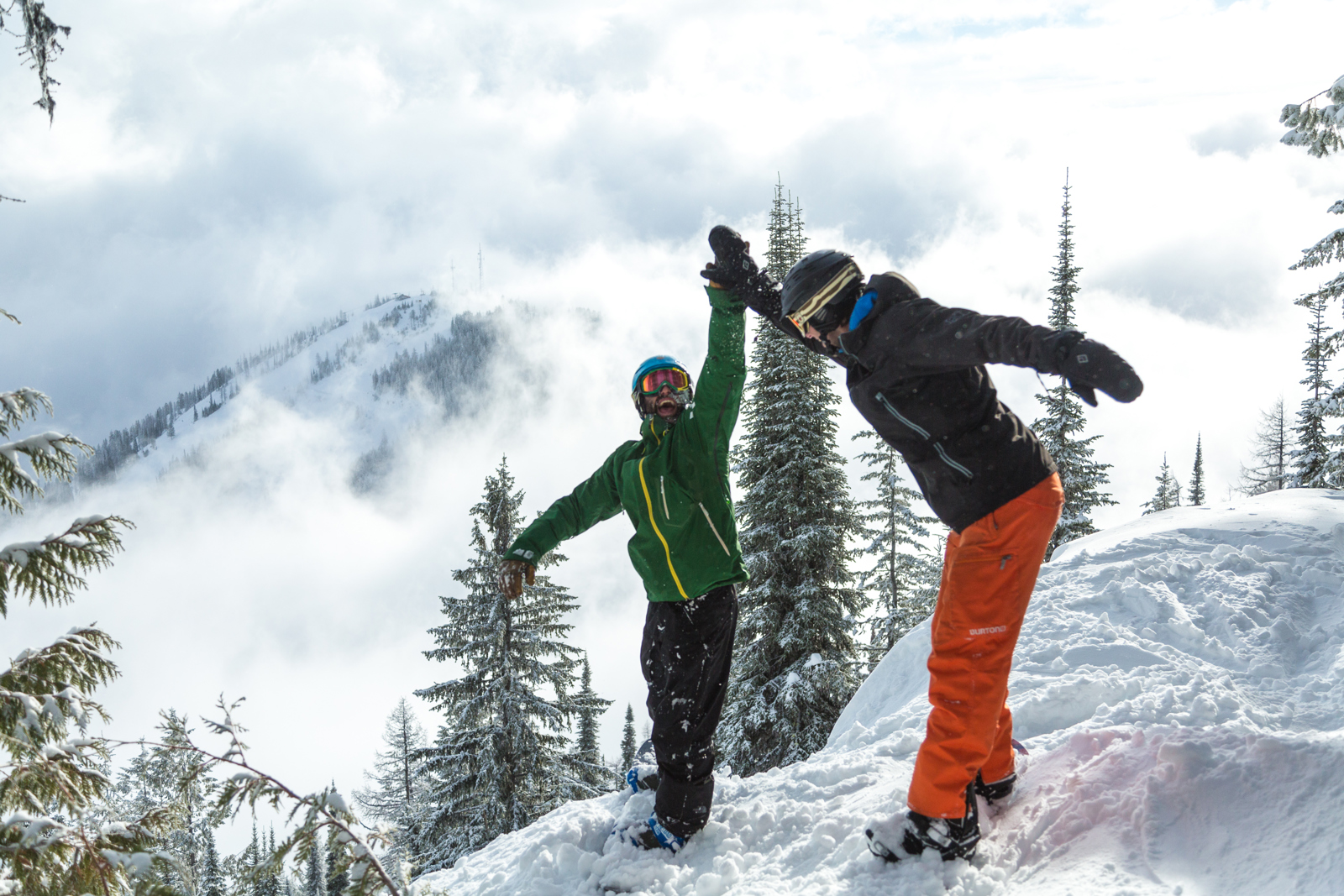 RED Mtn boarders high 5